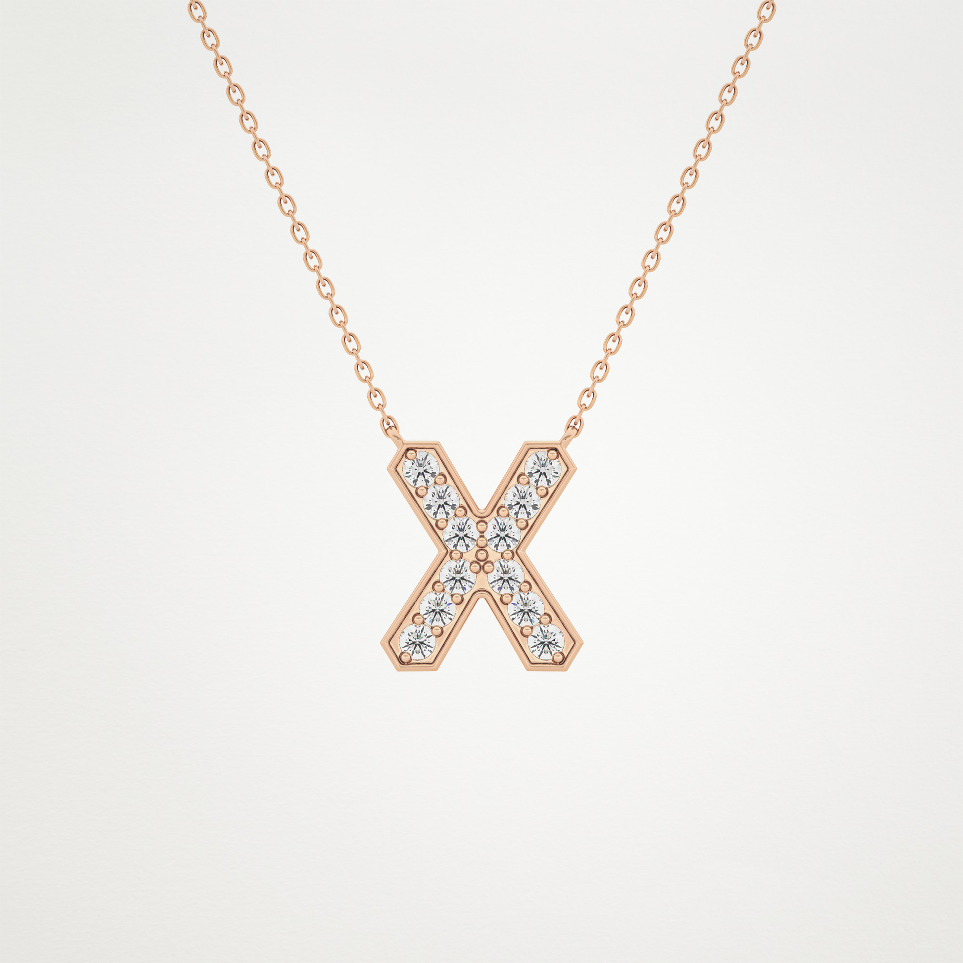 0.31 CT Moissanite X-Shaped Necklace in 14K or 18K Solid Gold – DEF Color, VVS Clarity