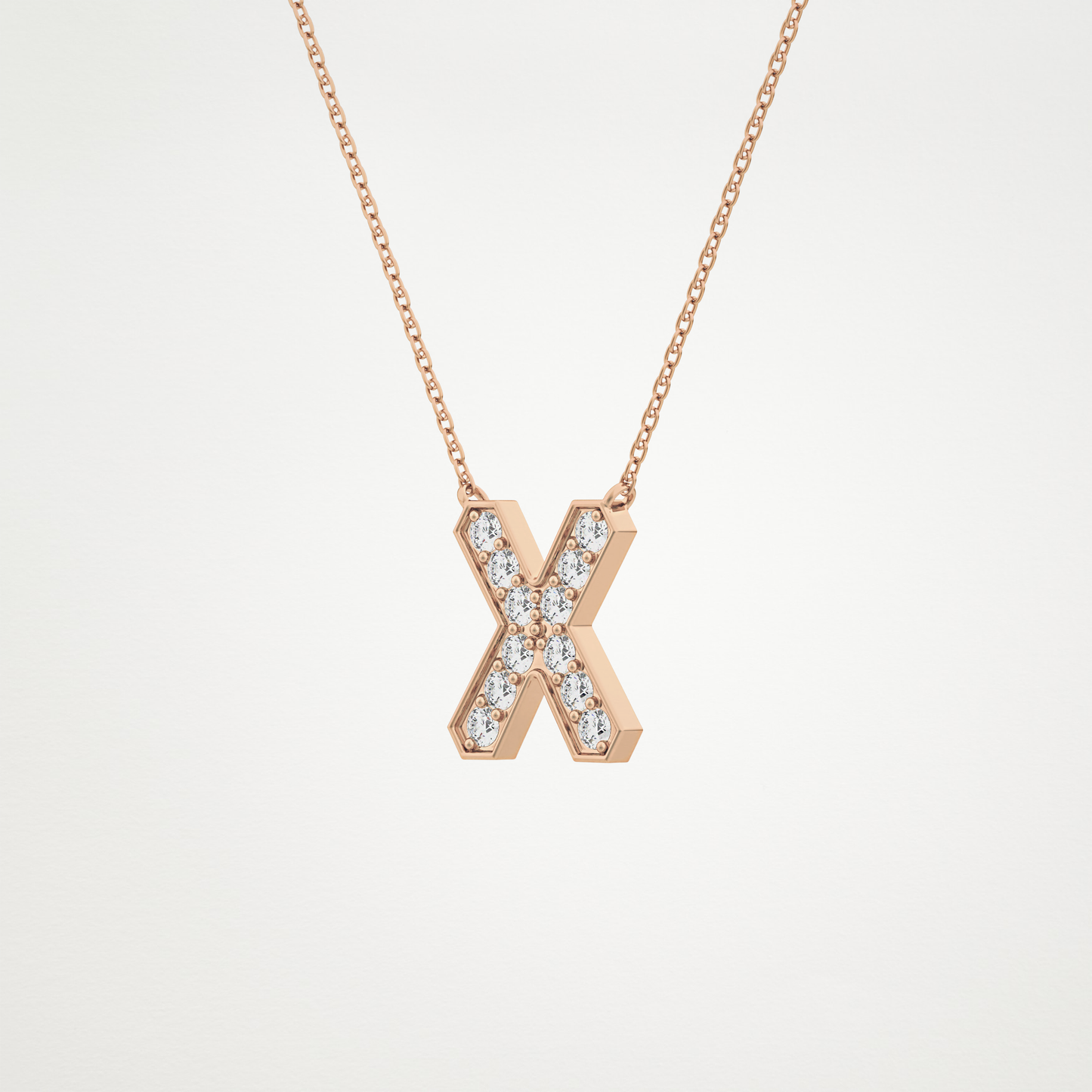0.31 CT Moissanite X-Shaped Necklace in 14K or 18K Solid Gold – DEF Color, VVS Clarity
