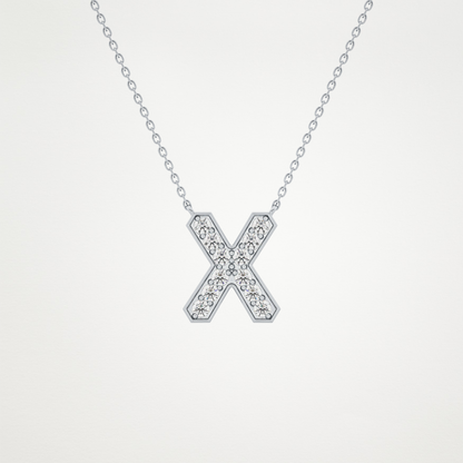 0.31 CT Moissanite X-Shaped Necklace in 14K or 18K Solid Gold – DEF Color, VVS Clarity