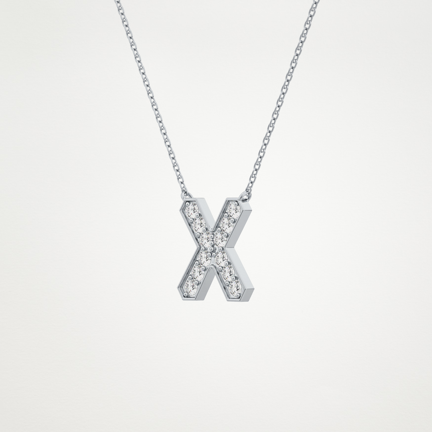 0.31 CT Moissanite X-Shaped Necklace in 14K or 18K Solid Gold – DEF Color, VVS Clarity