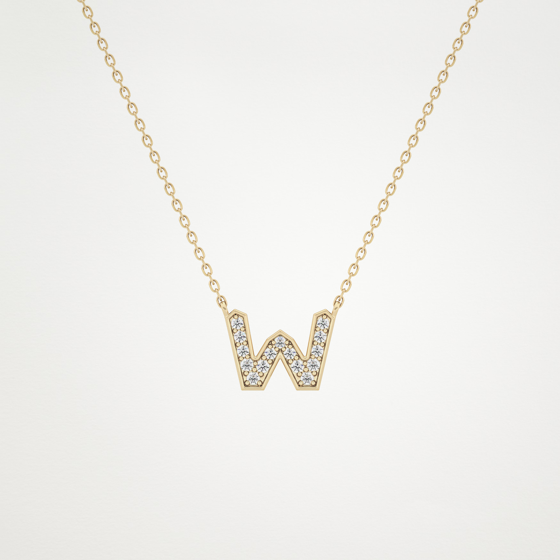 0.84 CT Moissanite W-Shaped Necklace in 14K or 18K Solid Gold – DEF Color, VVS Clarity