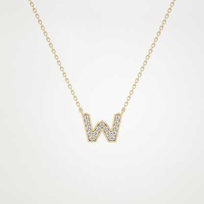 0.84 CT Moissanite W-Shaped Necklace in 14K or 18K Solid Gold – DEF Color, VVS Clarity