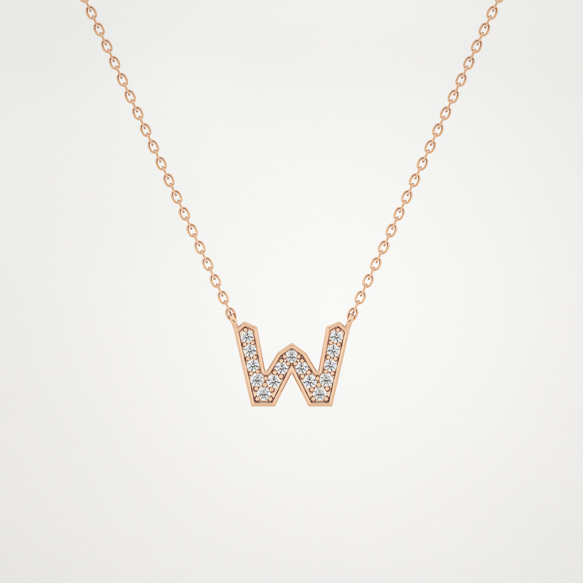 0.84 CT Moissanite W-Shaped Necklace in 14K or 18K Solid Gold – DEF Color, VVS Clarity