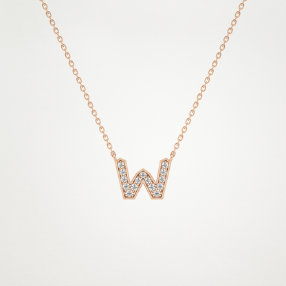 0.84 CT Moissanite W-Shaped Necklace in 14K or 18K Solid Gold – DEF Color, VVS Clarity