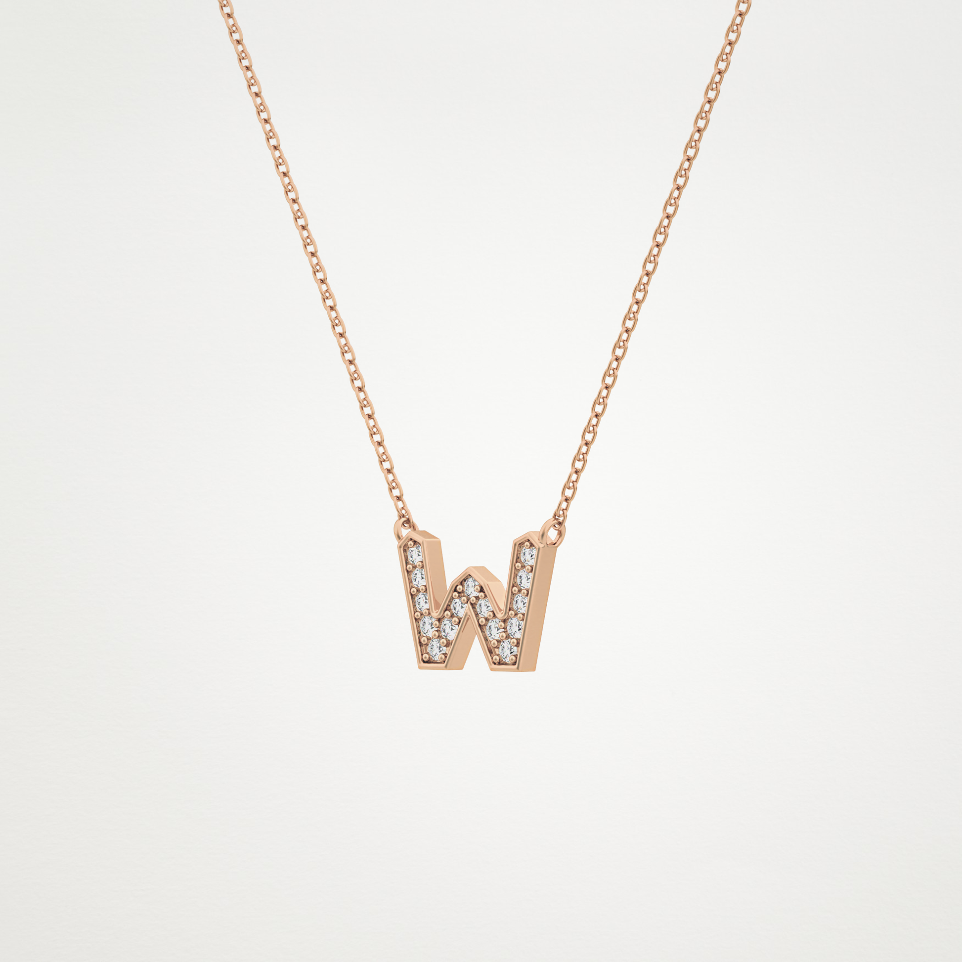 0.84 CT Moissanite W-Shaped Necklace in 14K or 18K Solid Gold – DEF Color, VVS Clarity