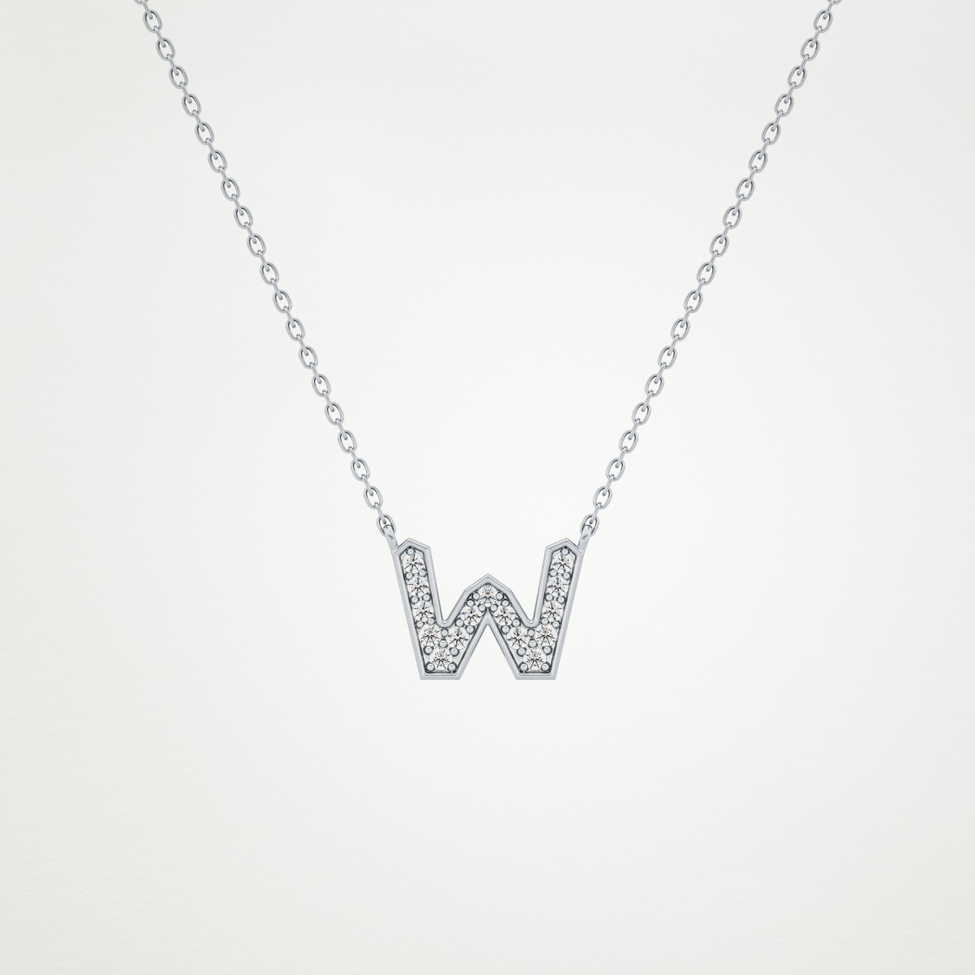 0.84 CT Moissanite W-Shaped Necklace in 14K or 18K Solid Gold – DEF Color, VVS Clarity