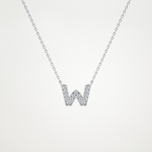 0.84 CT Moissanite W-Shaped Necklace in 14K or 18K Solid Gold – DEF Color, VVS Clarity