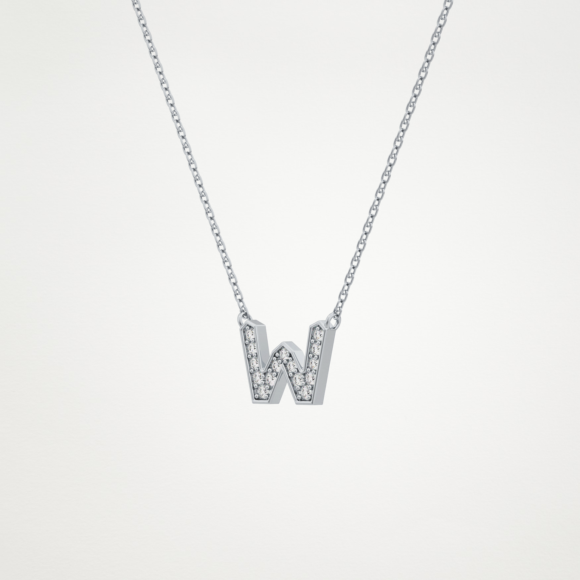 0.84 CT Moissanite W-Shaped Necklace in 14K or 18K Solid Gold – DEF Color, VVS Clarity