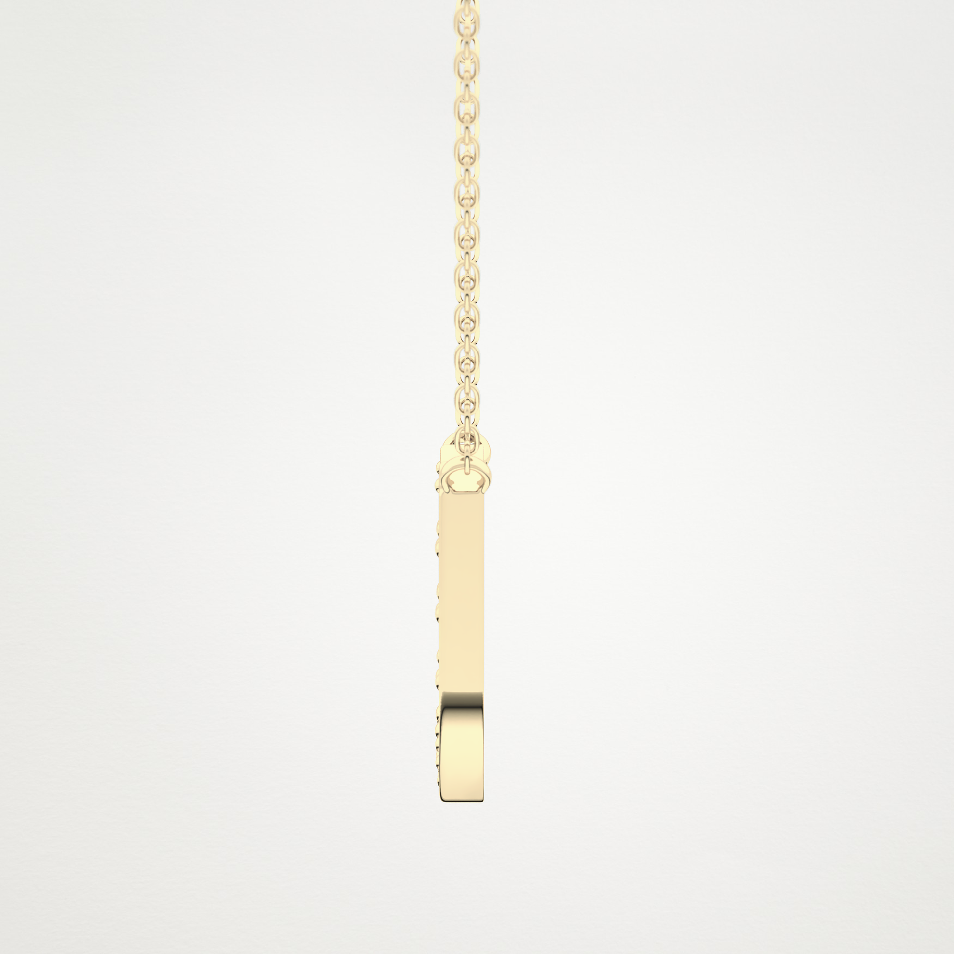 0.26 CT Moissanite U-Shaped Necklace in 14K or 18K Solid Gold – DEF Color, VVS Clarity