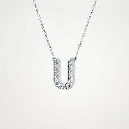 0.26 CT Moissanite U-Shaped Necklace in 14K or 18K Solid Gold – DEF Color, VVS Clarity