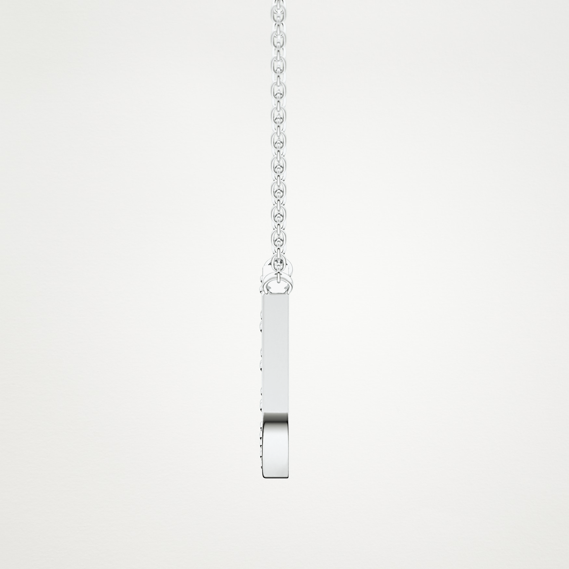 0.26 CT Moissanite U-Shaped Necklace in 14K or 18K Solid Gold – DEF Color, VVS Clarity