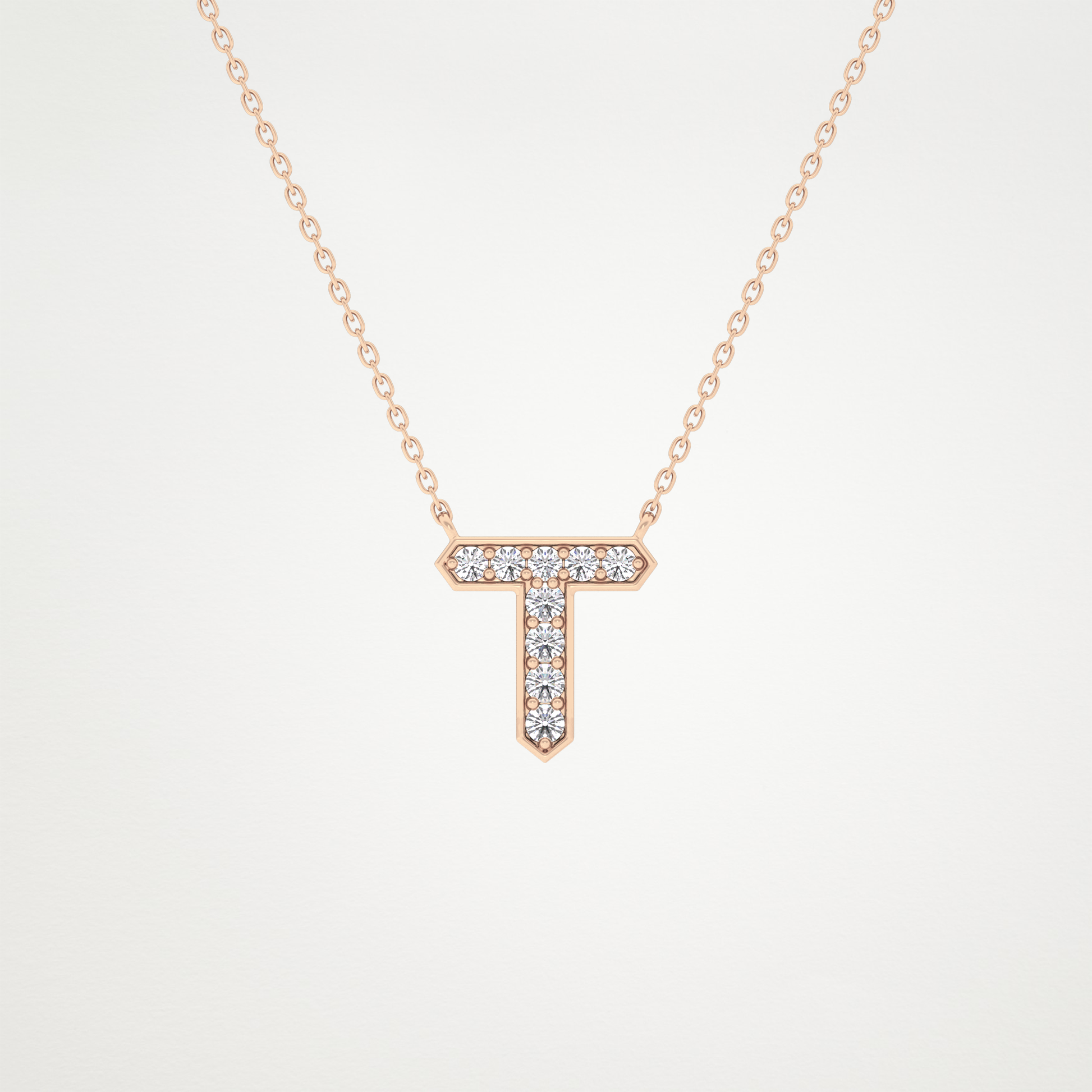 0.17 CT Moissanite T-Shaped Necklace in 14K or 18K Solid Gold – DEF Color, VVS Clarity