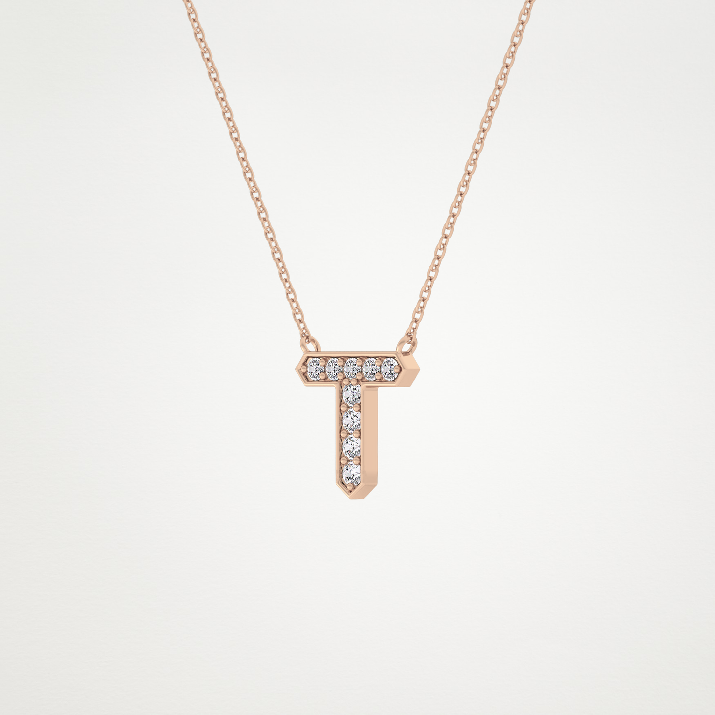 0.17 CT Moissanite T-Shaped Necklace in 14K or 18K Solid Gold – DEF Color, VVS Clarity