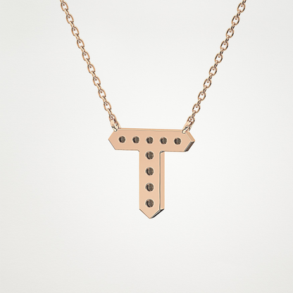 0.17 CT Moissanite T-Shaped Necklace in 14K or 18K Solid Gold – DEF Color, VVS Clarity