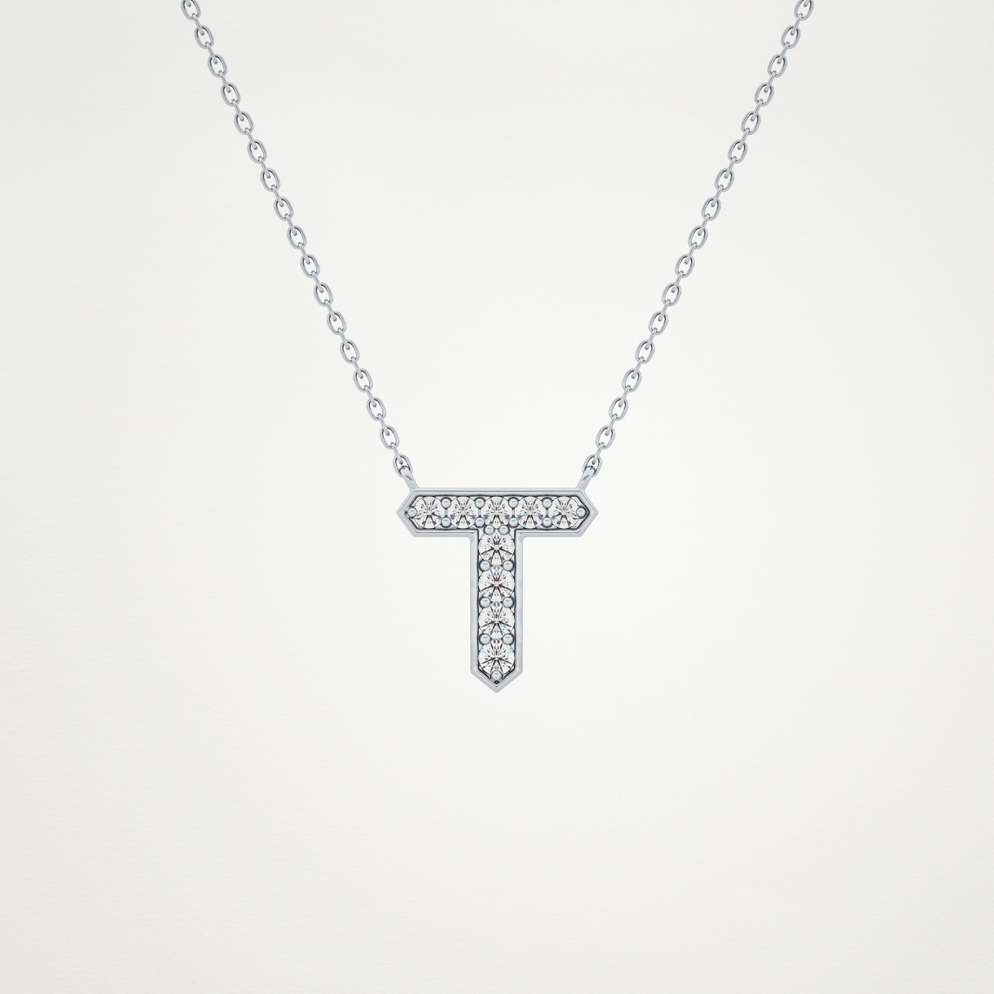 0.17 CT Moissanite T-Shaped Necklace in 14K or 18K Solid Gold – DEF Color, VVS Clarity