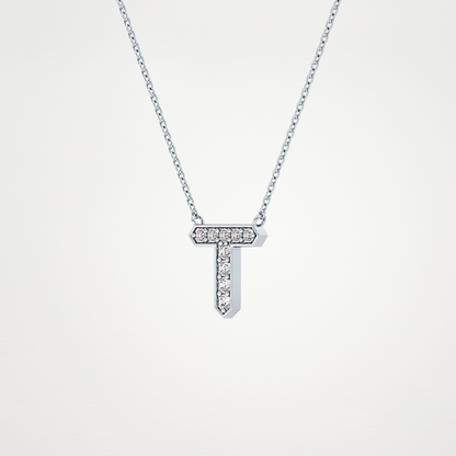 0.17 CT Moissanite T-Shaped Necklace in 14K or 18K Solid Gold – DEF Color, VVS Clarity