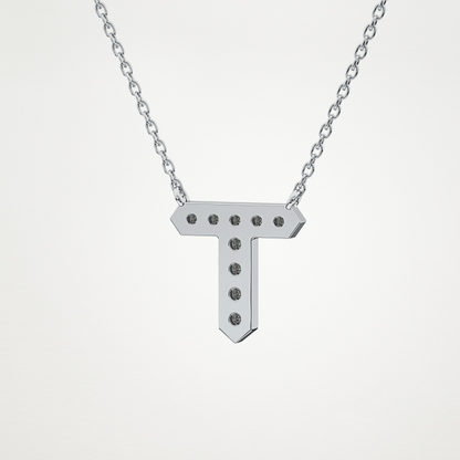 0.17 CT Moissanite T-Shaped Necklace in 14K or 18K Solid Gold – DEF Color, VVS Clarity