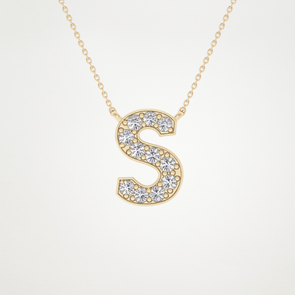 0.77 CT Moissanite S-Shaped Necklace in 14K or 18K Solid Gold – DEF Color, VVS Clarity