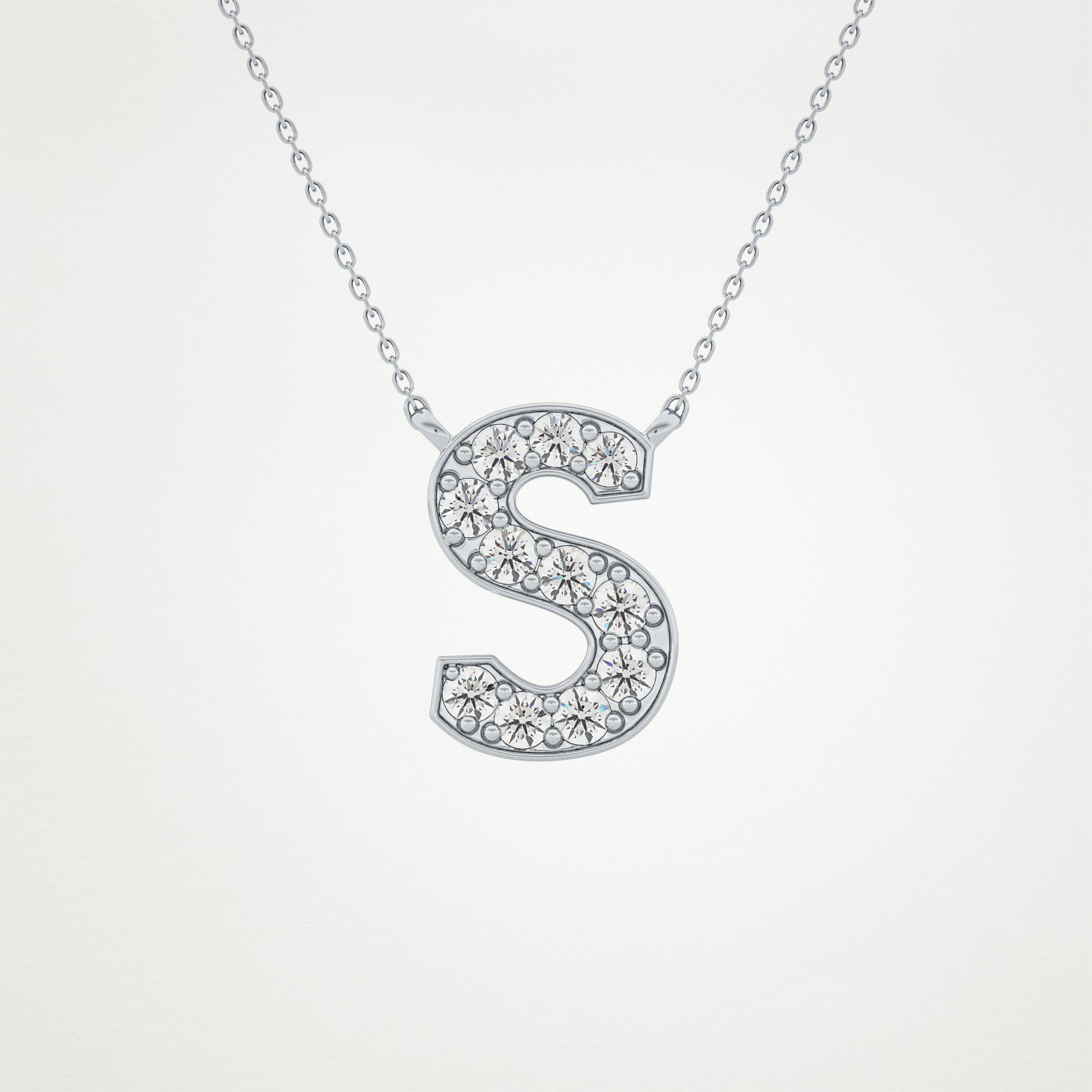 0.77 CT Moissanite S-Shaped Necklace in 14K or 18K Solid Gold – DEF Color, VVS Clarity