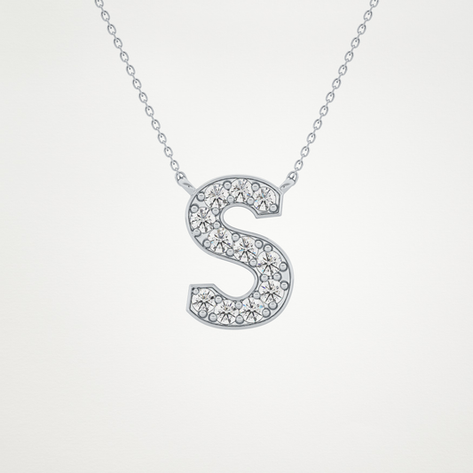 0.77 CT Moissanite S-Shaped Necklace in 14K or 18K Solid Gold – DEF Color, VVS Clarity