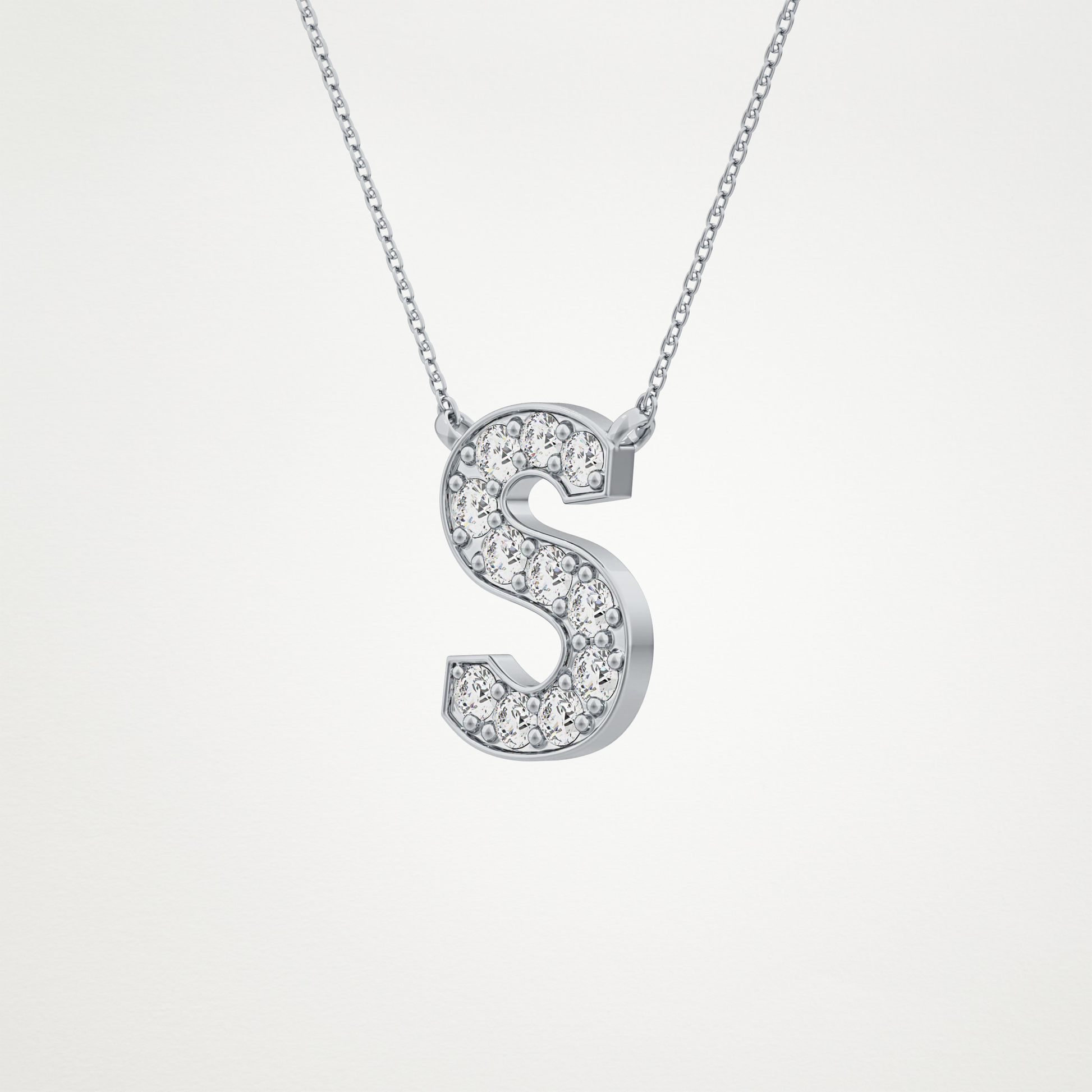 0.77 CT Moissanite S-Shaped Necklace in 14K or 18K Solid Gold – DEF Color, VVS Clarity
