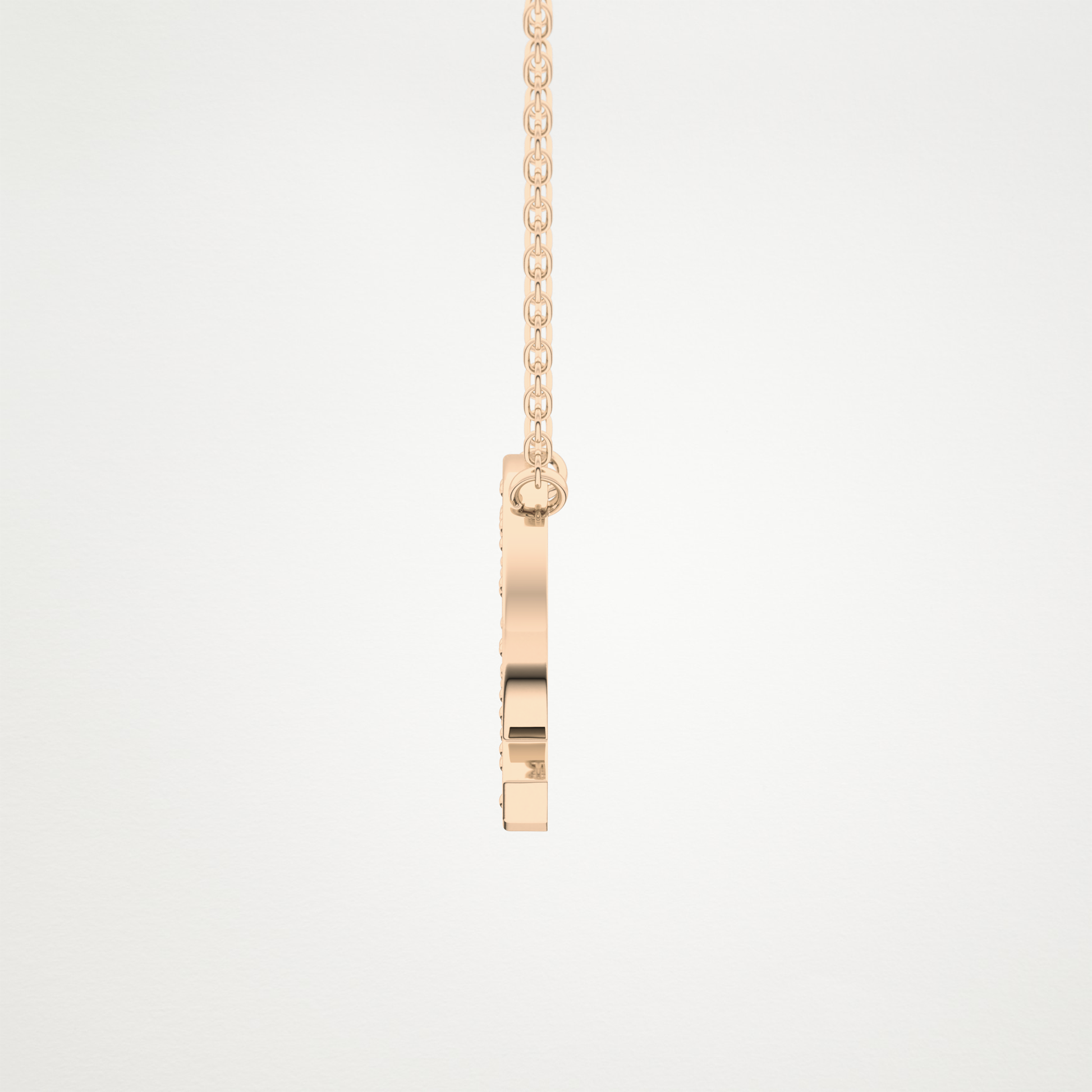 0.268 CT Moissanite Q-Shaped Necklace in 14K or 18K Solid Gold – DEF Color, VVS Clarity
