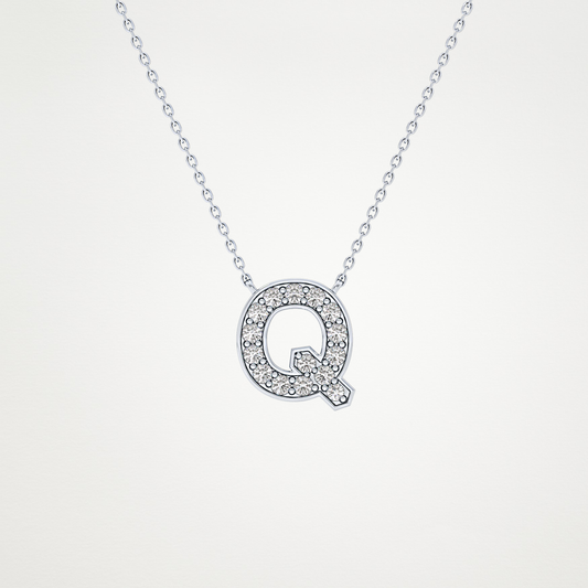 0.268 CT Moissanite Q-Shaped Necklace in 14K or 18K Solid Gold – DEF Color, VVS Clarity