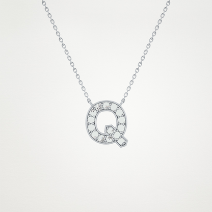 0.268 CT Moissanite Q-Shaped Necklace in 14K or 18K Solid Gold – DEF Color, VVS Clarity