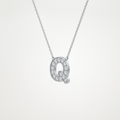 0.268 CT Moissanite Q-Shaped Necklace in 14K or 18K Solid Gold – DEF Color, VVS Clarity