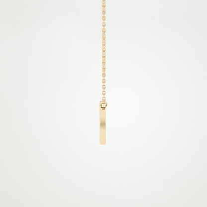 0.22 CT Moissanite O-Shaped Necklace in 14K or 18K Solid Gold – DEF Color, VVS Clarity