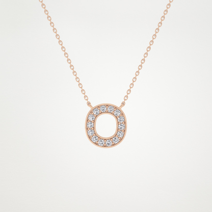 0.22 CT Moissanite O-Shaped Necklace in 14K or 18K Solid Gold – DEF Color, VVS Clarity