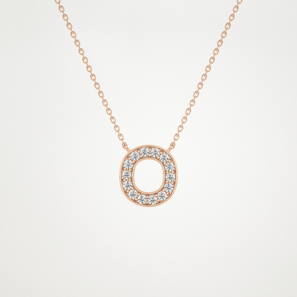 0.22 CT Moissanite O-Shaped Necklace in 14K or 18K Solid Gold – DEF Color, VVS Clarity