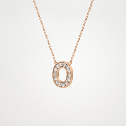 0.22 CT Moissanite O-Shaped Necklace in 14K or 18K Solid Gold – DEF Color, VVS Clarity