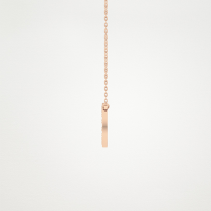 0.22 CT Moissanite O-Shaped Necklace in 14K or 18K Solid Gold – DEF Color, VVS Clarity