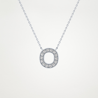 0.22 CT Moissanite O-Shaped Necklace in 14K or 18K Solid Gold – DEF Color, VVS Clarity