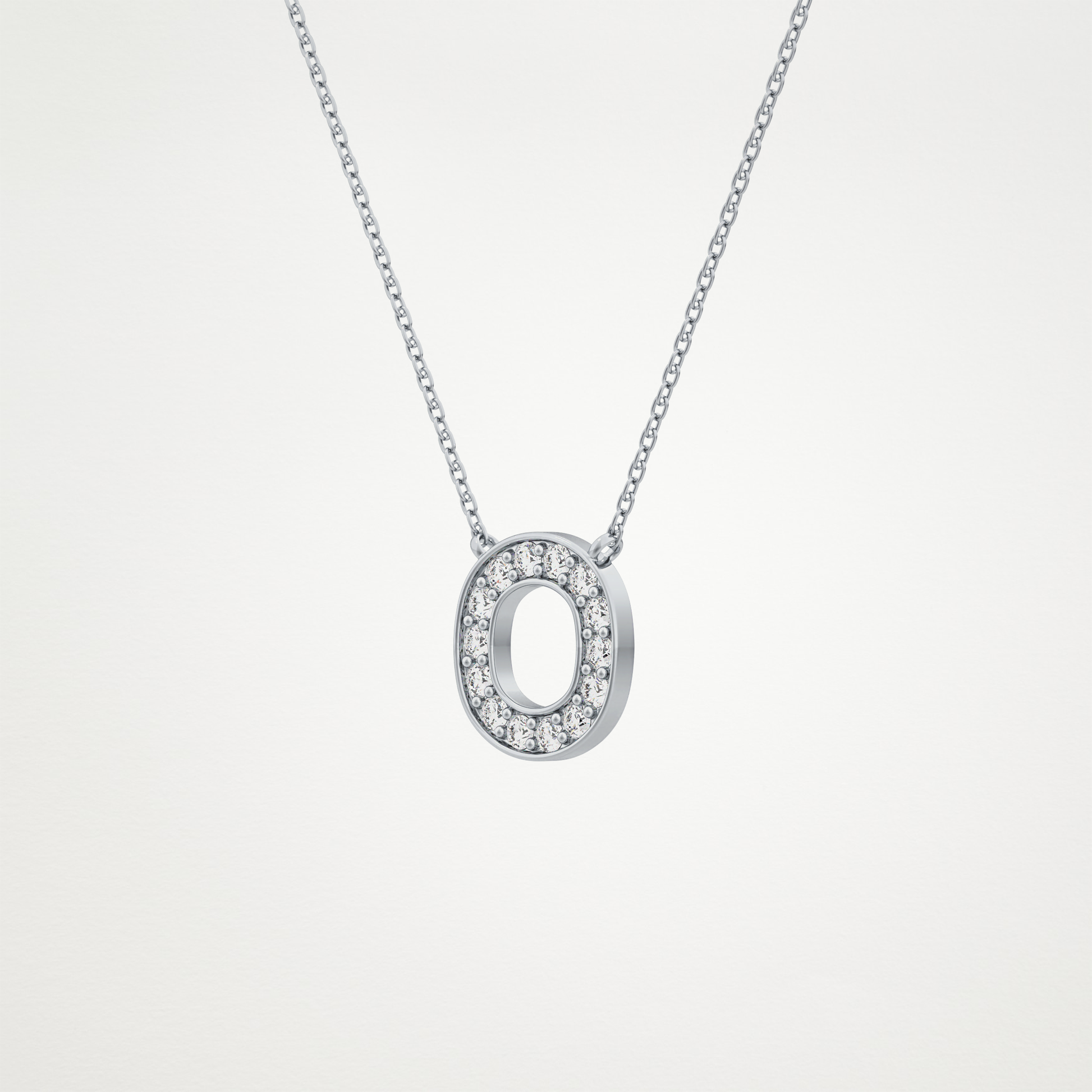 0.22 CT Moissanite O-Shaped Necklace in 14K or 18K Solid Gold – DEF Color, VVS Clarity