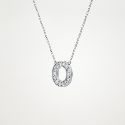 0.22 CT Moissanite O-Shaped Necklace in 14K or 18K Solid Gold – DEF Color, VVS Clarity