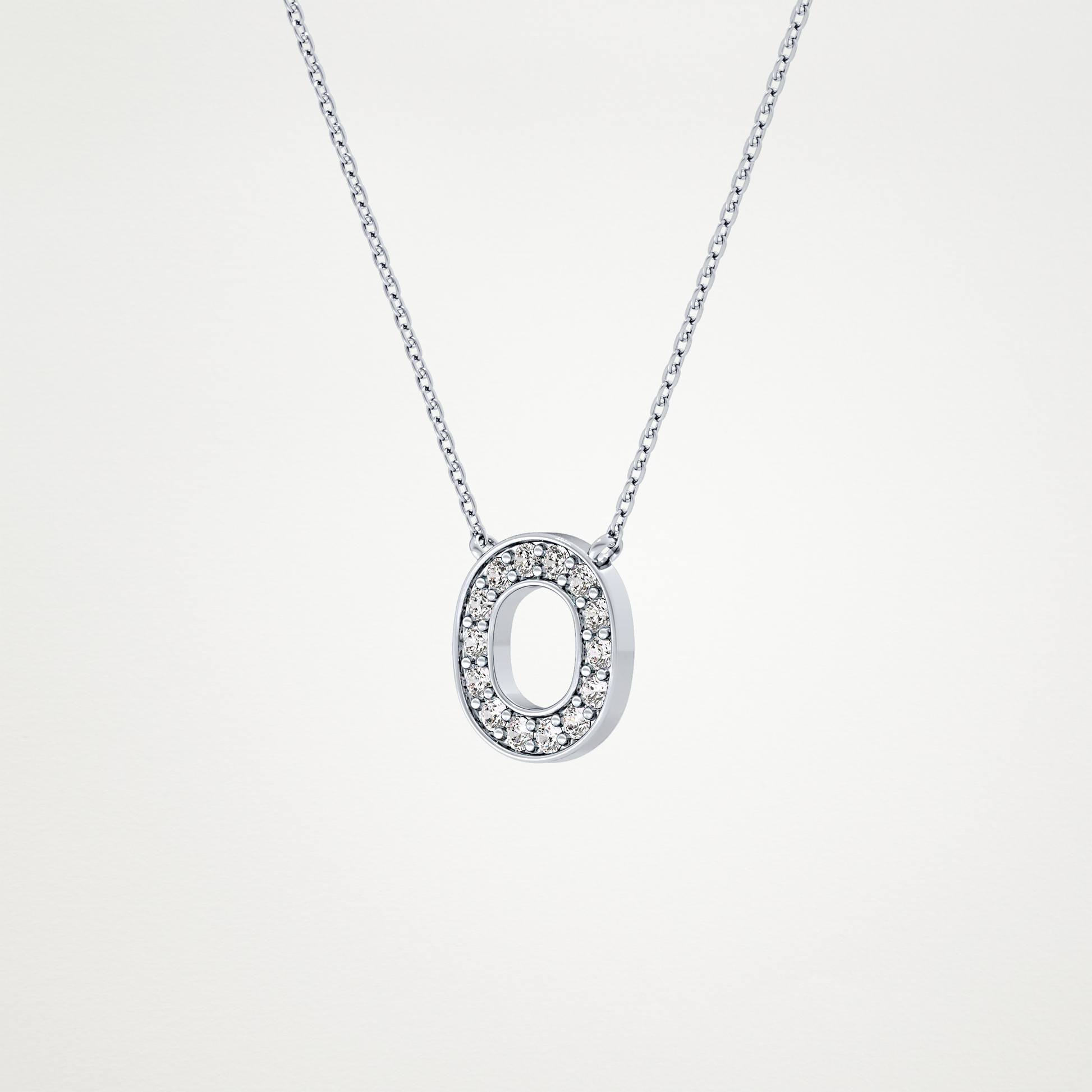 0.22 CT Moissanite O-Shaped Necklace in 14K or 18K Solid Gold – DEF Color, VVS Clarity