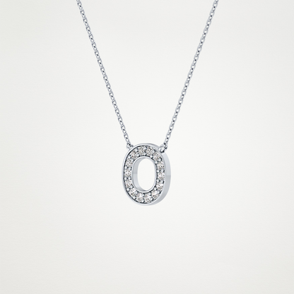 0.22 CT Moissanite O-Shaped Necklace in 14K or 18K Solid Gold – DEF Color, VVS Clarity