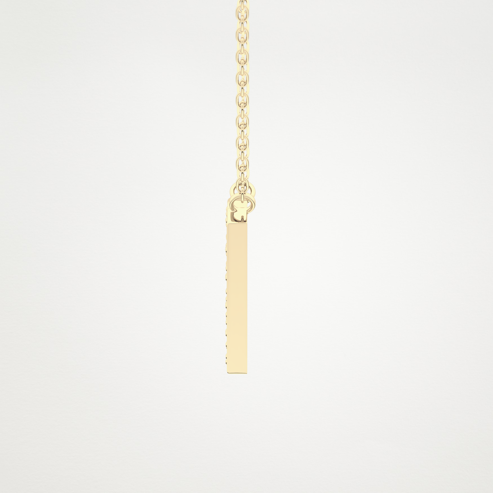 0.31 CT Moissanite N-Shaped Necklace in 14K or 18K Solid Gold – DEF Color, VVS Clarity