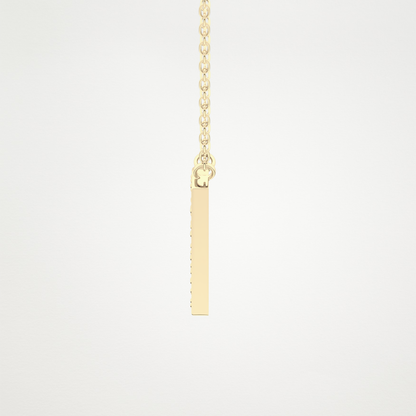 0.31 CT Moissanite N-Shaped Necklace in 14K or 18K Solid Gold – DEF Color, VVS Clarity