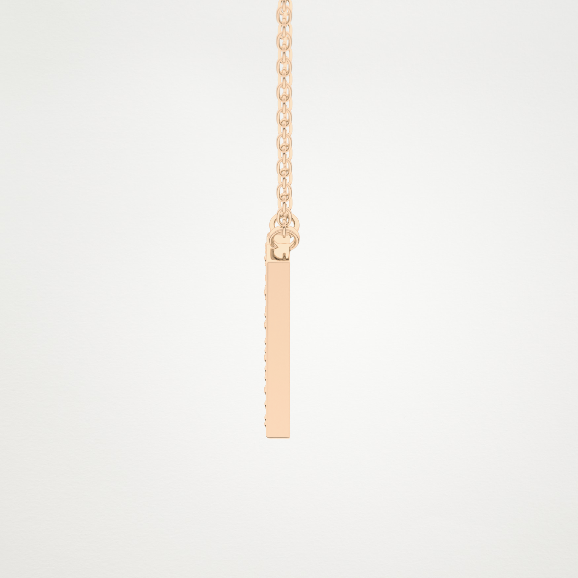 0.31 CT Moissanite N-Shaped Necklace in 14K or 18K Solid Gold – DEF Color, VVS Clarity