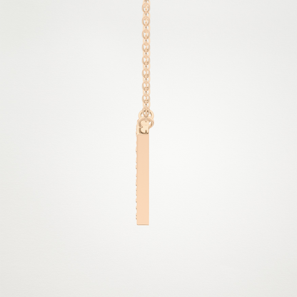 0.31 CT Moissanite N-Shaped Necklace in 14K or 18K Solid Gold – DEF Color, VVS Clarity