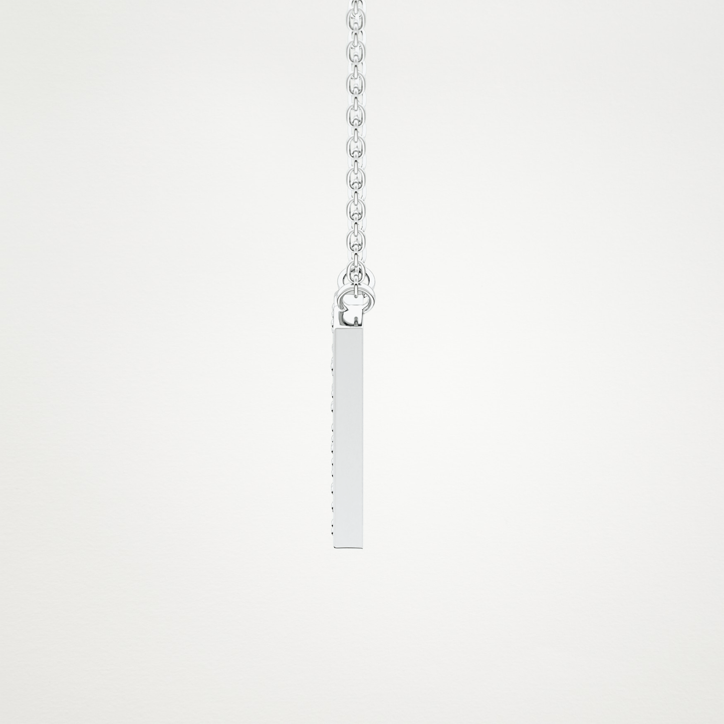 0.31 CT Moissanite N-Shaped Necklace in 14K or 18K Solid Gold – DEF Color, VVS Clarity