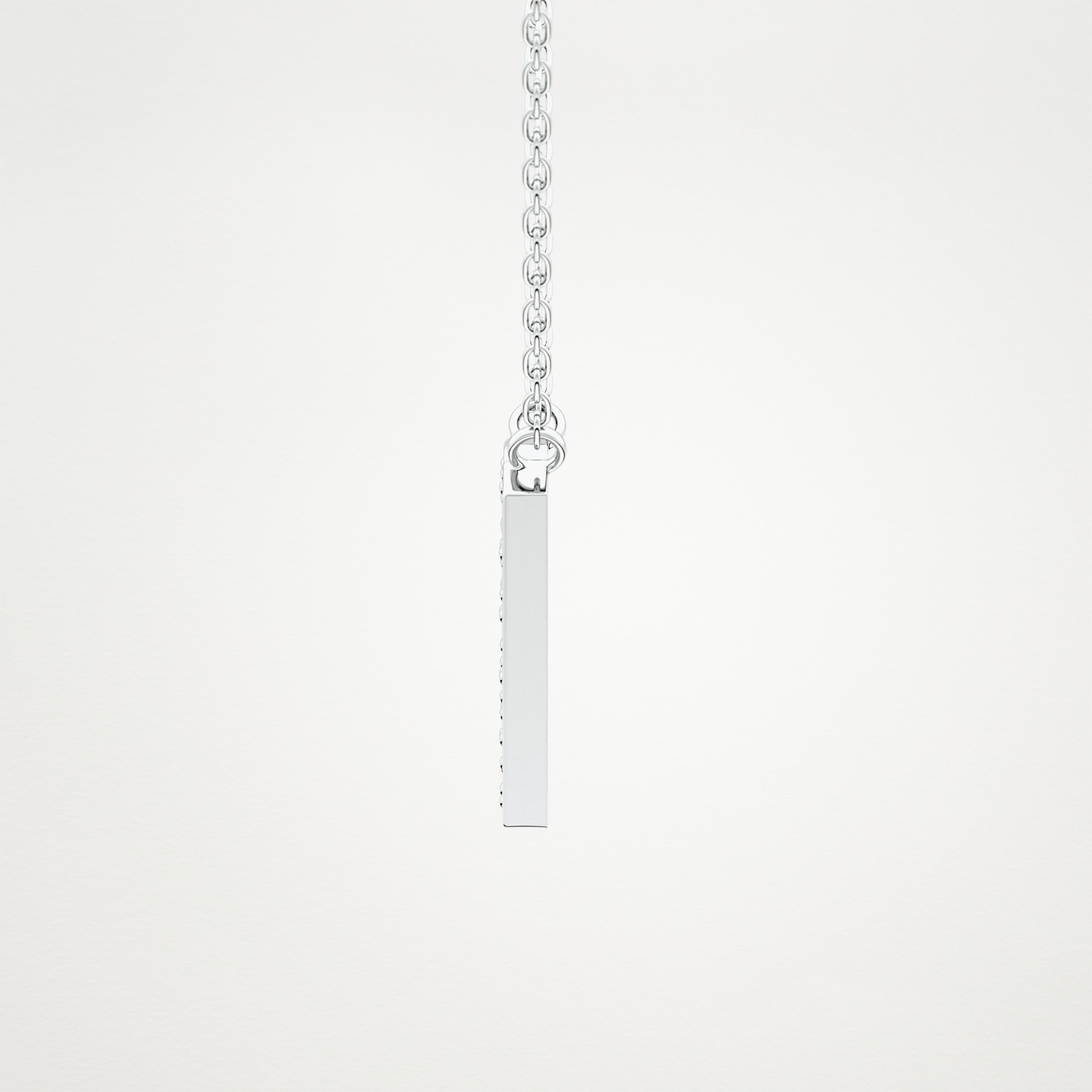 0.31 CT Moissanite N-Shaped Necklace in 14K or 18K Solid Gold – DEF Color, VVS Clarity