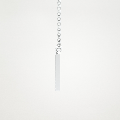 0.31 CT Moissanite N-Shaped Necklace in 14K or 18K Solid Gold – DEF Color, VVS Clarity