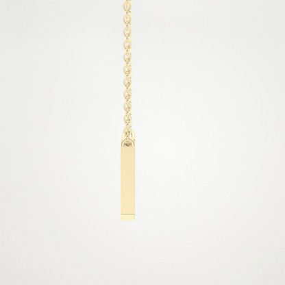 0.202 CT Moissanite M-Shaped Necklace in 14K or 18K Solid Gold – DEF Color, VVS Clarity