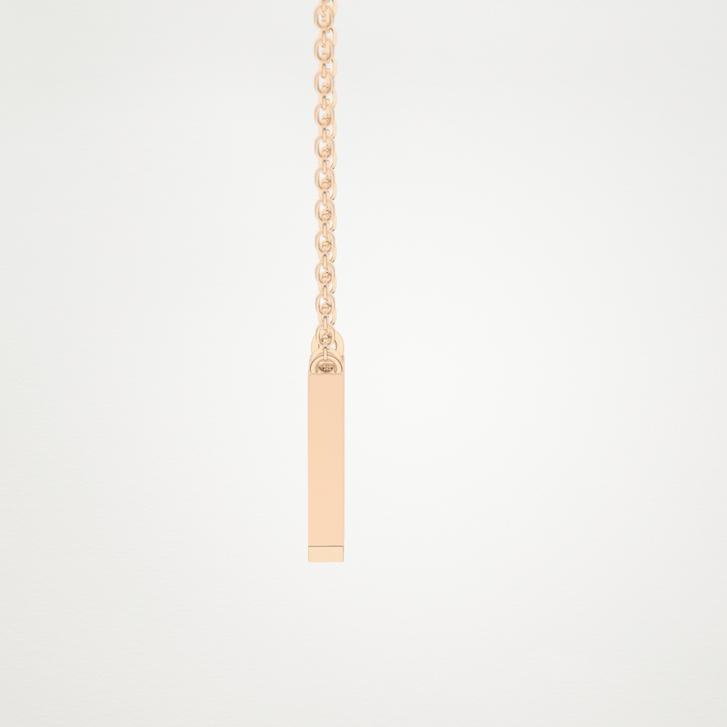 0.202 CT Moissanite M-Shaped Necklace in 14K or 18K Solid Gold – DEF Color, VVS Clarity