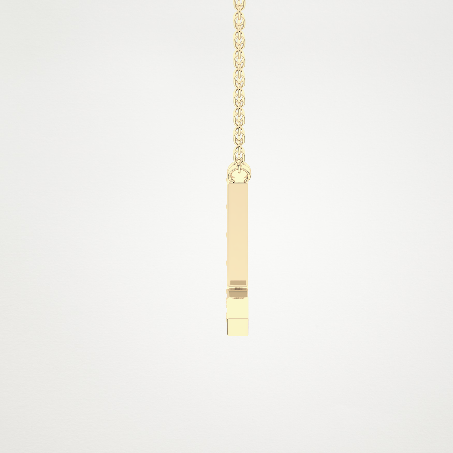 0.24 CT Moissanite L-Shaped Necklace in 14K or 18K Solid Gold – DEF Color, VVS Clarity