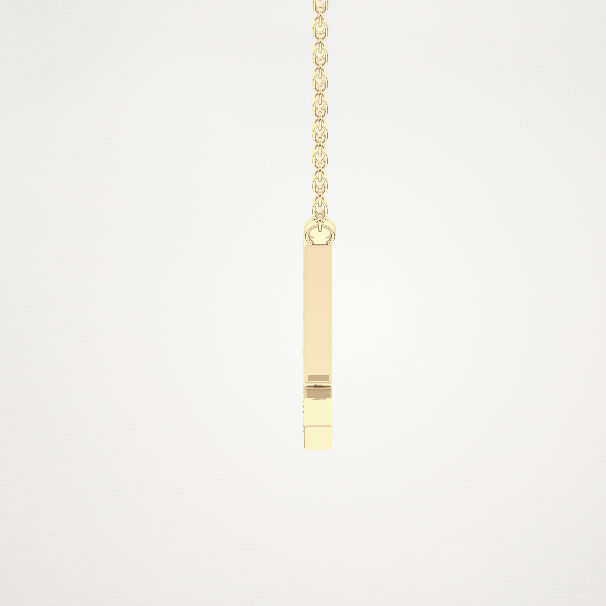 0.24 CT Moissanite L-Shaped Necklace in 14K or 18K Solid Gold – DEF Color, VVS Clarity
